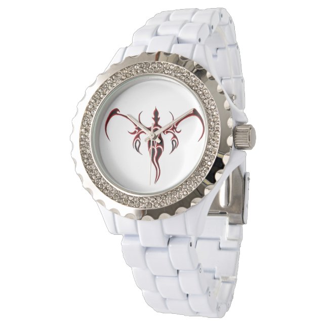 Elephant Tribal Tattoo - red and black Watch (Angled)