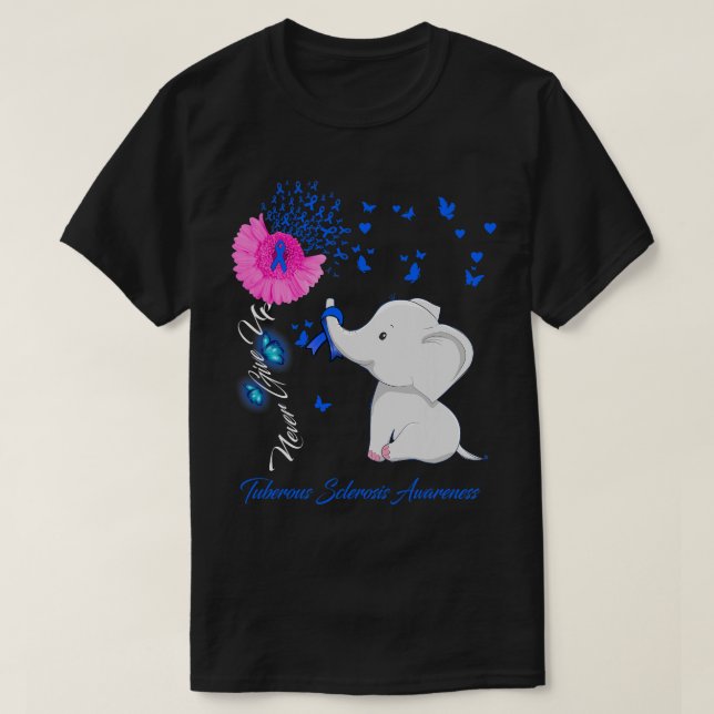 Elephant Tuberous Sclerosis Awareness - Tuberous S T-Shirt (Design Front)