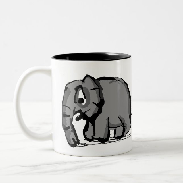 Elephant Two-Tone Coffee Mug (Left)