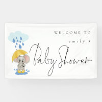 Elephant Umbrella Name Welcome to Baby Shower