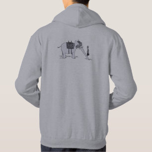 Elephant Upgrade men gray hooded sweatshirt back