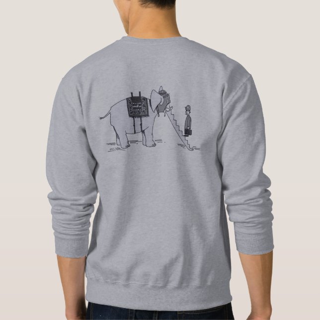Elephant Upgrade men grey sweatshirt back (Back)