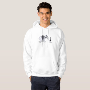 Elephant Upgrade men white hooded sweatshirt