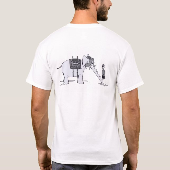 Elephant Upgrade men white T-shirt back (Back)