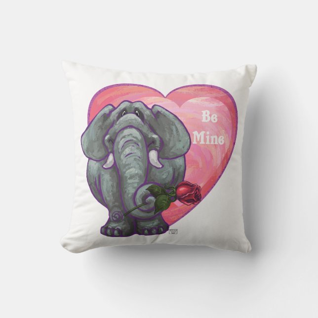 Elephant Valentine's Day Cushion (Front)