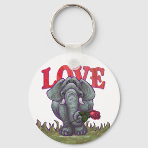 Elephant Valentine's Day Key Ring