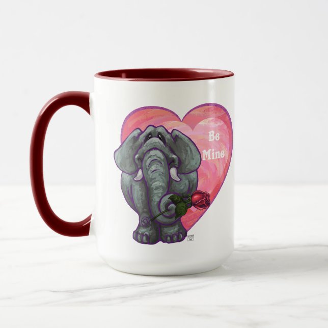 Elephant Valentine's Day Mug (Left)