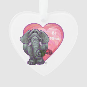 Elephant Valentine's Day Ornament