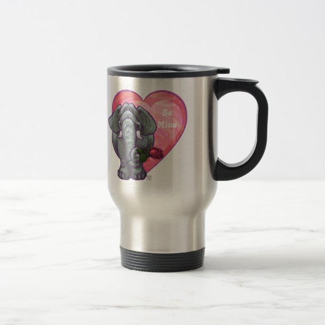 Elephant Valentine's Day Travel Mug (Right)