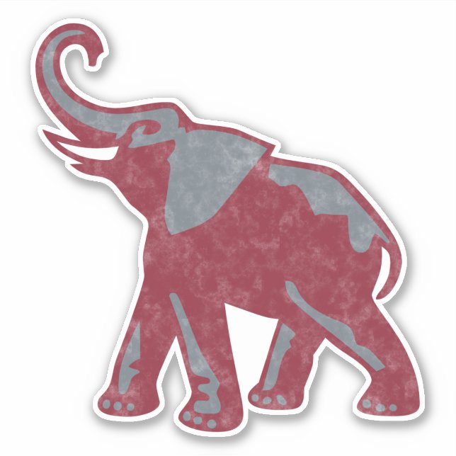 Elephant Vintage (Crimson & Grey) (Front)