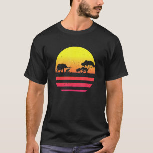 Elephant Vintage Retro Silhouette T-Shirt