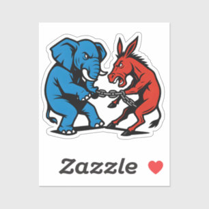 Elephant vs Donkey Graphic