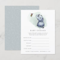 Elephant w butterfly baby shower guessing game