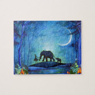 Elephant Walk Jigsaw Puzzle