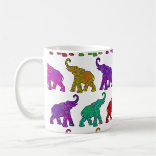 Elephant Walk pattern tiles design Coffee Mug