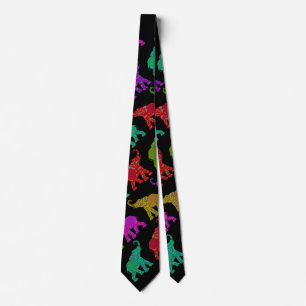 Elephant Walk pattern tiles design Tie