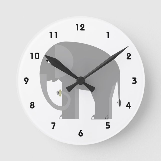 Elephant Wall Clock (Front)