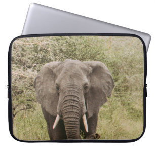 ELEPHANT WATCHING A TOUR CAR LAPTOP SLEEVE