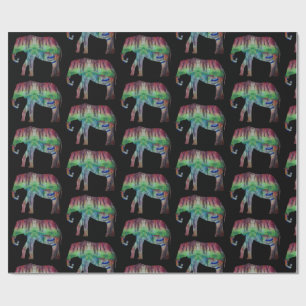 Elephant Watercolor Art Wrapping Paper