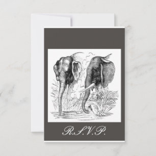 Elephant Wedding RSVP Card