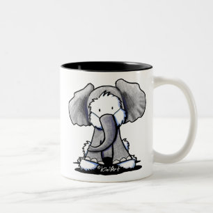 Elephant Westie Terrier Two-Tone Coffee Mug