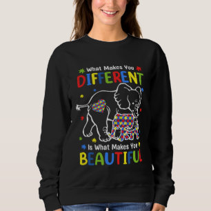 Elephant What Makes You Different Autism Awareness Sweatshirt
