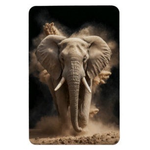 Elephant Wild Animal Elegant Dramatic Portrait Magnet