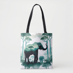 Elephant Wildlife Animal Nature Environment Forest Tote Bag