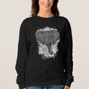 Elephant Wildlife Nature Watercolor Spirit Animal Sweatshirt