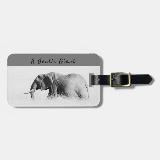 Elephant wildlife photography Africa Safari animal Luggage Tag (Front Horizontal)