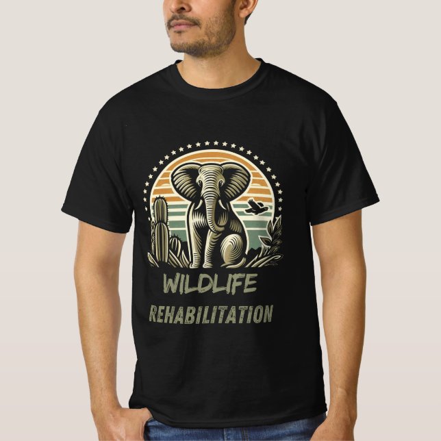 Elephant Wildlife - Wildlife Rehabilitation  T-Shirt (Front)