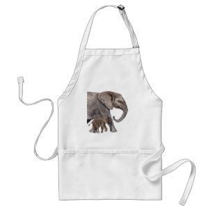 Elephant with Baby Elephant Standard Apron