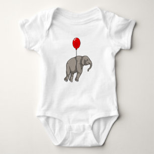 Elephant with Balloon Baby Bodysuit
