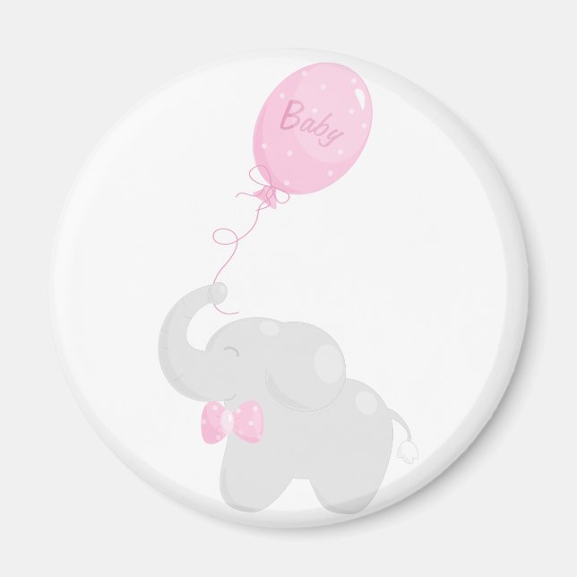 Elephant with Balloon Magnet (Front)