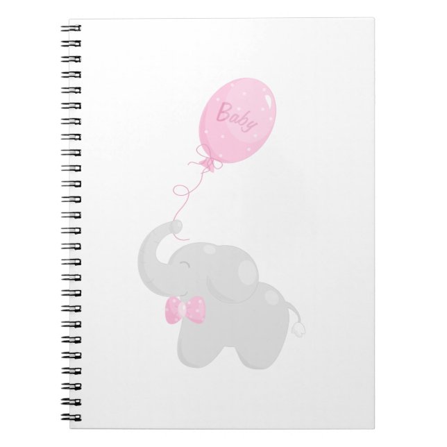 Elephant with Balloon Notebook (Front)