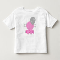 Elephant With Balloon, Pink Elephant, Cute Animal