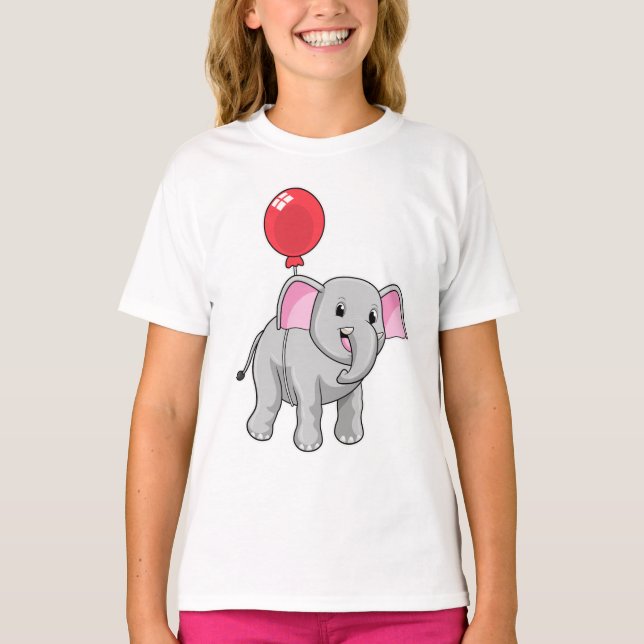 Elephant with Balloon T-Shirt (Front)