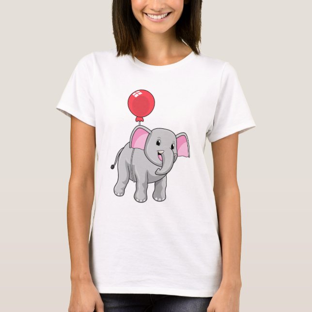 Elephant with Balloon T-Shirt (Front)