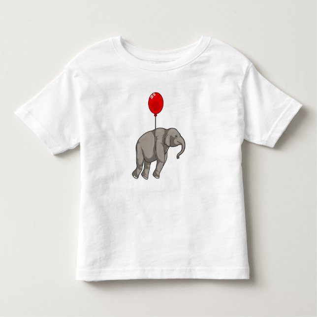 Elephant with Balloon Toddler T-Shirt (Front)
