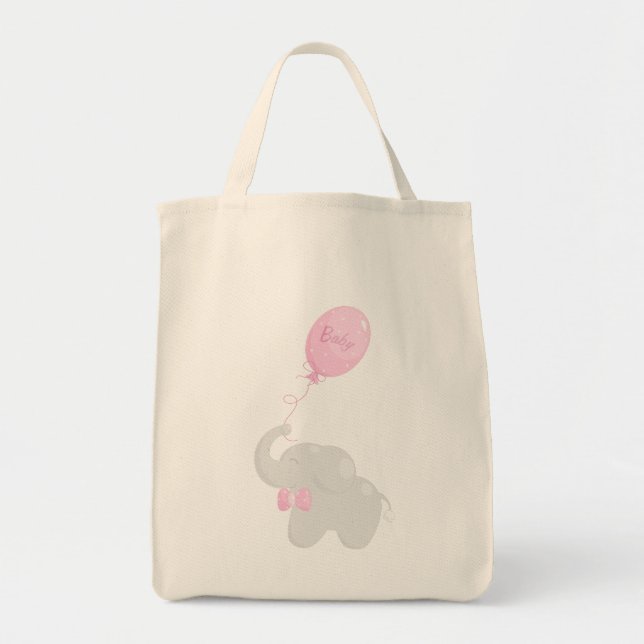 Elephant with Balloon Tote Bag (Front)