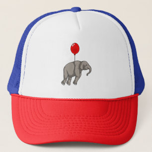 Elephant with Balloon Trucker Hat