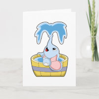 Elephant with Bathtub full of Water