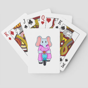 Elephant with Bicycle Playing Cards