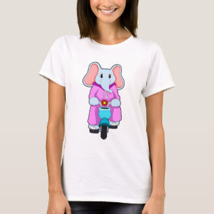 Elephant with Bicycle T-Shirt