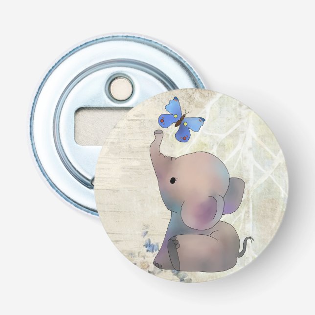 Elephant with butterfly bottle opener (Front)