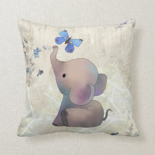 Elephant with butterfly cushion