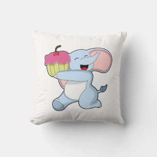 Elephant with Cake Cushion
