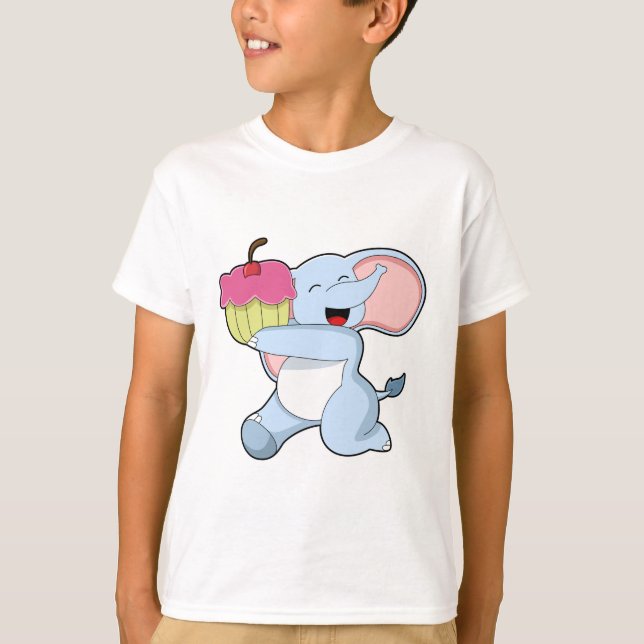 Elephant with Cake T-Shirt (Front)