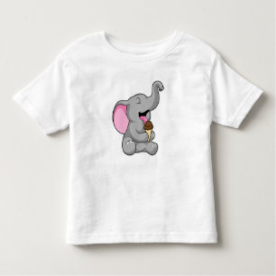 Elephant with Chocolate Waffle ice cream Toddler T-Shirt