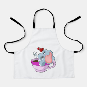 Elephant with Coffee Cup Apron